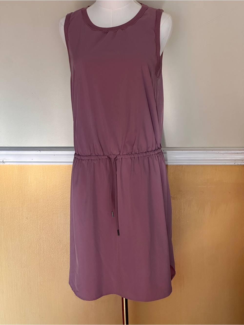 Athleta Mauve Sleeveless Drawstring Athletic Dress